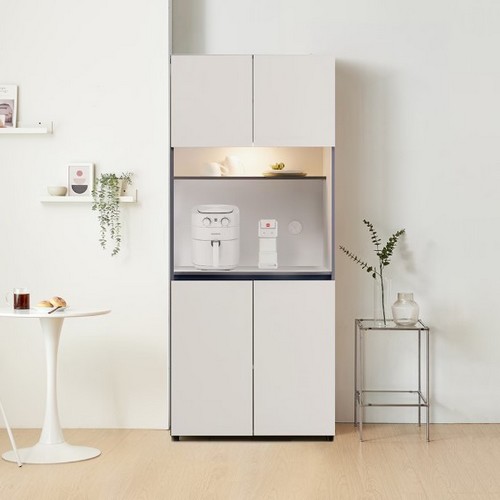 현대가구 에일린 LED 홈카페장 비스포크 오브제 주방수납장 800