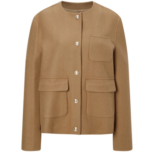 LF 헤지스레이디스 포켓배색 울캐시미어혼방 긴팔자켓 HSJA2D906 (CM, 카멜)