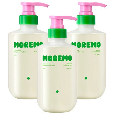 모레모 카페인 바이옴 샴푸 지성용 500ml (3개)