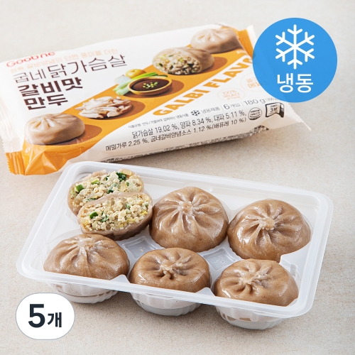 우양 굽네 닭가슴살 갈비맛 만두 6개입 냉동 180g 6개_이미지