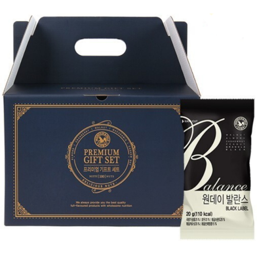 산과들에 원데이 발란스 블랙 선물세트 20g 100개입 (1개)