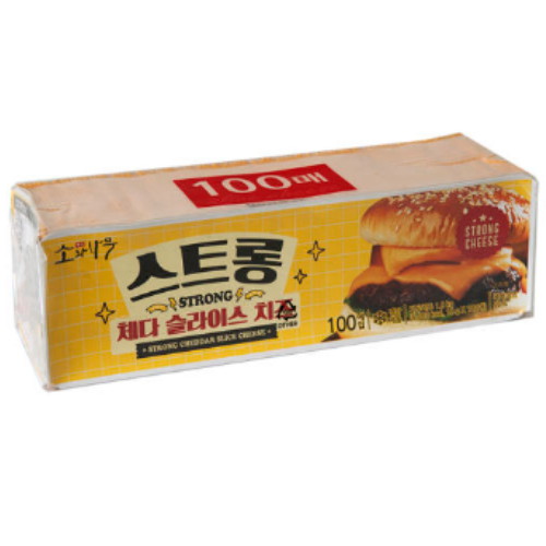 동원F&B 소와나무 스트롱 체다 슬라이스 치즈 100매입 1.8kg (1개)