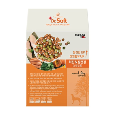더독 닥터소프트 치킨&장건강 노령견용 1.2kg (5개)_이미지