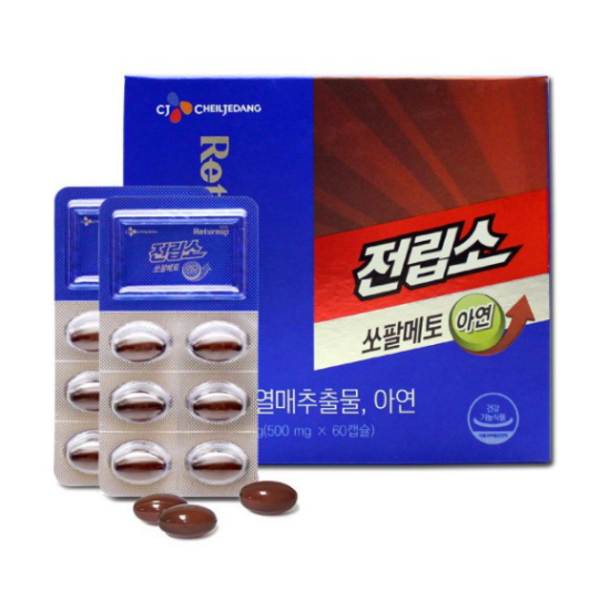 CJ 리턴업 전립소 쏘팔메토 500mg 60캡슐 (2개)_이미지