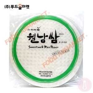 스위트웰 월남쌈 340g-22cm-원형-PP