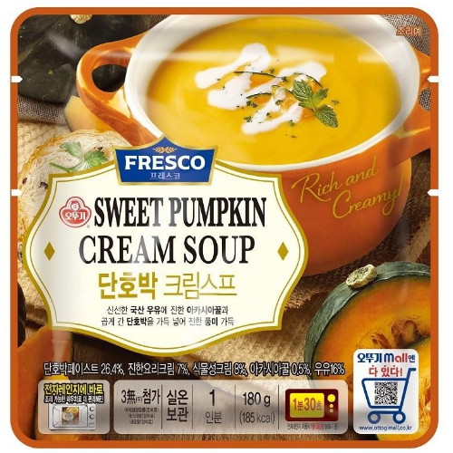 오뚜기 프레스코 단호박 크림스프 180g (4개)