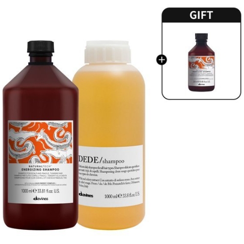  다비네스 에너자이징 샴푸 1000ml+250ml+데데 샴푸 1000ml 3종세트