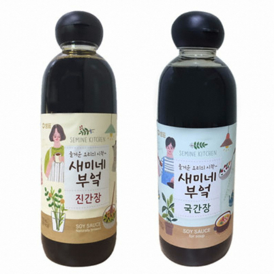 샘표식품 새미네부엌 진간장 450ml+국간장 450ml (5개)