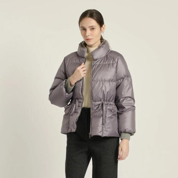 BCBG 니트블록 집업 구스다운 B5DAF838_이미지