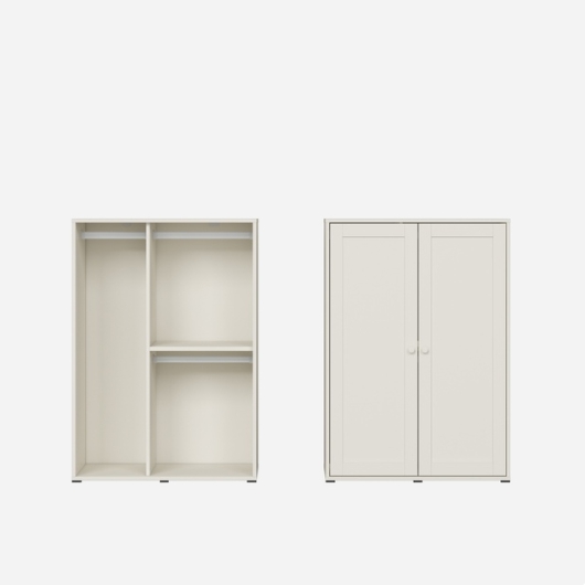 한샘 샘키즈 보나 일반 옷장+높은상부장 세트 2600_이미지