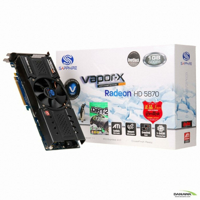 SAPPHIRE 라데온 HD 5870 D5 1GB Vapor-X_이미지