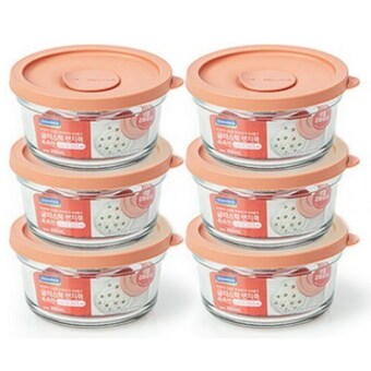 글라스락 렌지쿡 촉촉한 햇밥<b>용기</b> 원형 무드브릭 350ml
