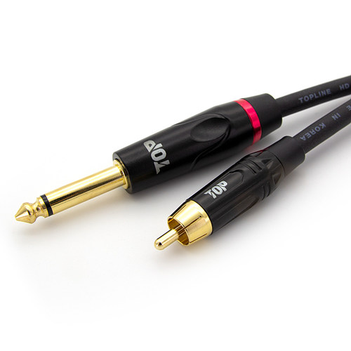 탑라인에이치디 HDTOP RCA to 5.5mm 모노 MM 케이블 (3m, HT-TP623)_이미지