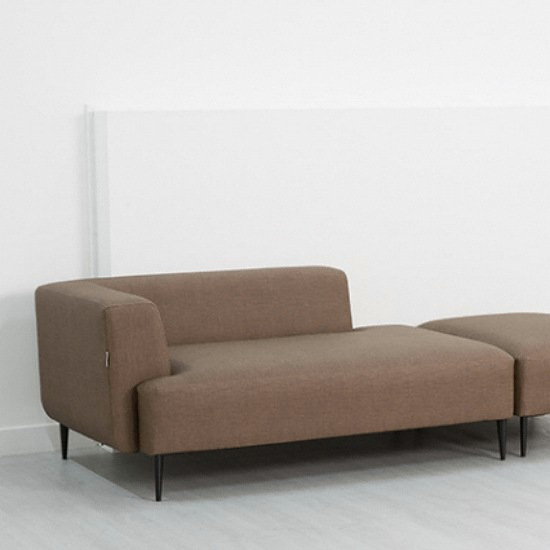 에보니아 무브 패브릭룩 가죽소파 2인용 (벤치스툴포함)_이미지