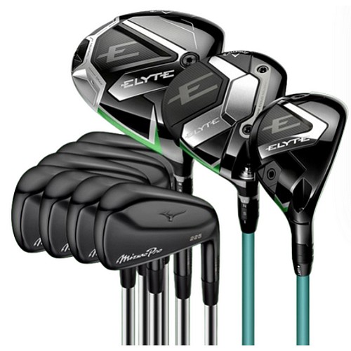 캘러웨이 엘리트 / 미즈노 프로 225 블랙 에디션 조합 풀세트 (10개 경량스틸 정품)