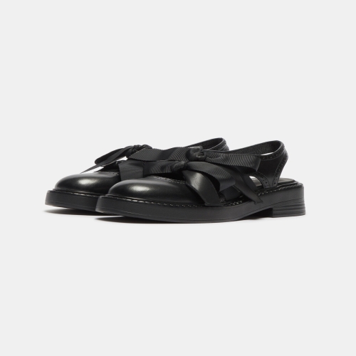 슈콤마보니 Ribbon sling back loafer black DG2DS26002BLK_이미지