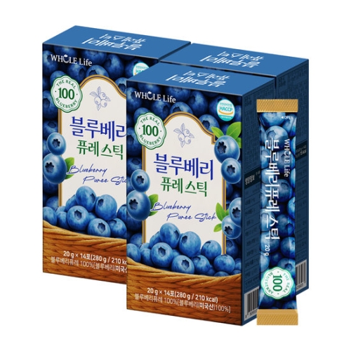 홀라이프 블루베리퓨레 스틱 20g 14포 (3개)_이미지