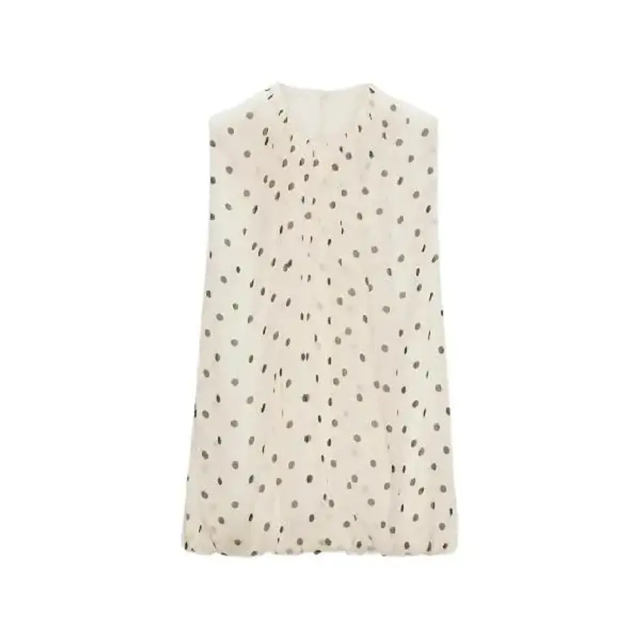 MSGM 폴카 도트 민소매 블라우스 4042MDT03267355 T_이미지