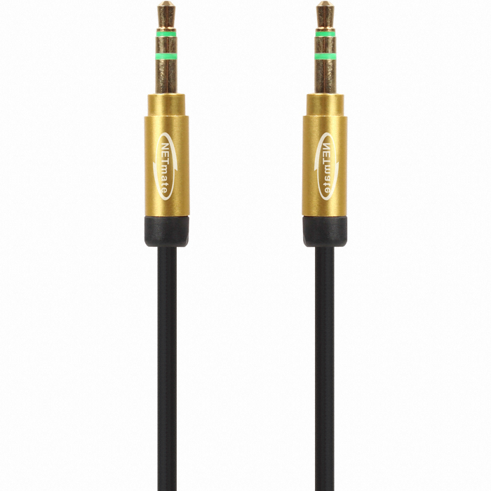 강원전자 NETmate 초슬림 스테레오 AUX 케이블 (NMA-MK03SN, 0.3m)_이미지