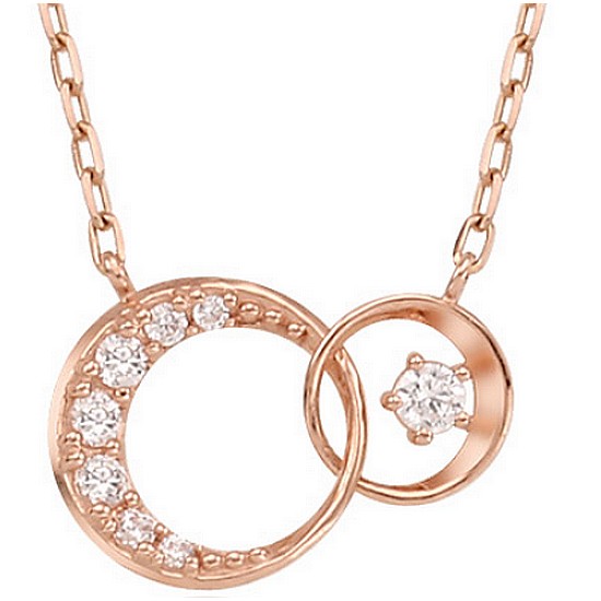 로이드 14K 문 레이어드 스톤 목걸이 LNN20032G