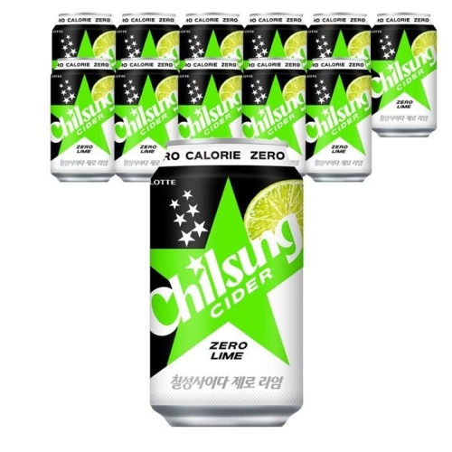 롯데칠성음료 칠성사이다 제로 라임 355ml (12개)