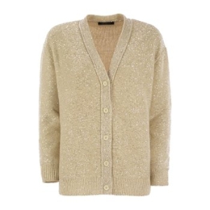 파비아나필리피 시퀸 브이넥 코튼 웨빙 가디건 MAD275F555 0149_이미지