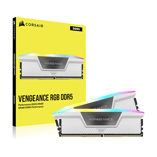 CORSAIR DDR5-6000 CL30 VENGEANCE RGB DP WHITE 패키지 (32GB(16Gx2))_이미지