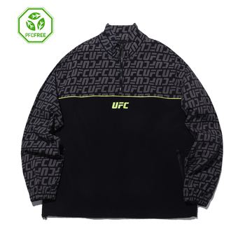  UFC 로고 모노그램 오버핏 아노락 자켓 U2JKU1309BK