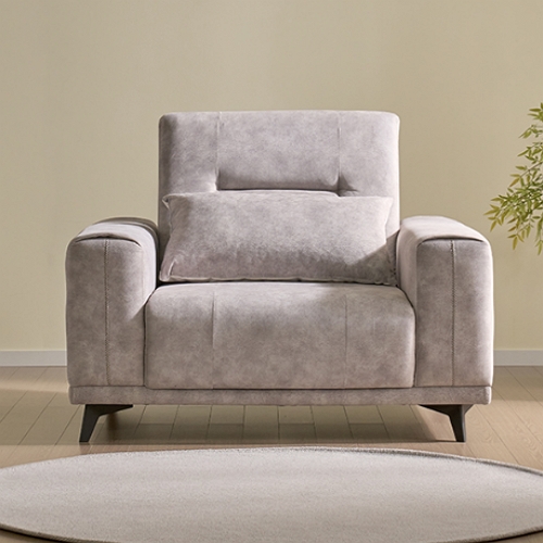 더젠 레나토 고급 모션 슬라이드 아쿠아 패브릭 소파 1인용_이미지