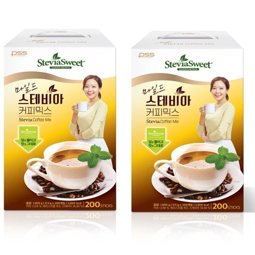 펄세스 마일드 스테비아 커피믹스 200개입 (2개)_이미지