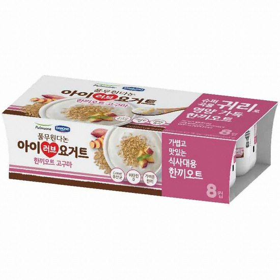 풀무원다논 아이러브요거트 한끼오트 고구마 100g (8개)