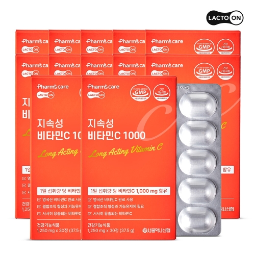  서울약사신협 락토온 지속성 비타민C 1000 30캡슐 [12개]