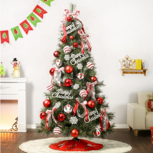 트리 해피 롤리팝 뉴리얼 솔잎 트리 풀세트 (210cm)