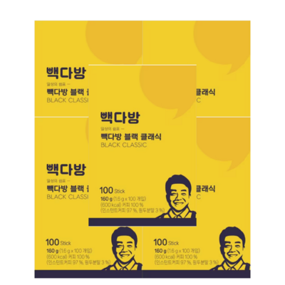 더본코리아 빽다방 블랙 클래식 100개입 (5개)_이미지