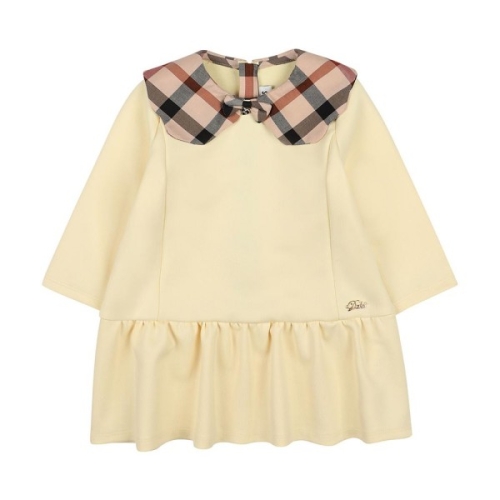 닥스 베이비 베이비 체크카라 져지 원피스 EUS22NA52M_YE_이미지