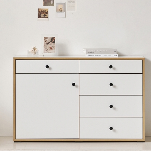 웬지 서랍형 다용도 수납장 1150