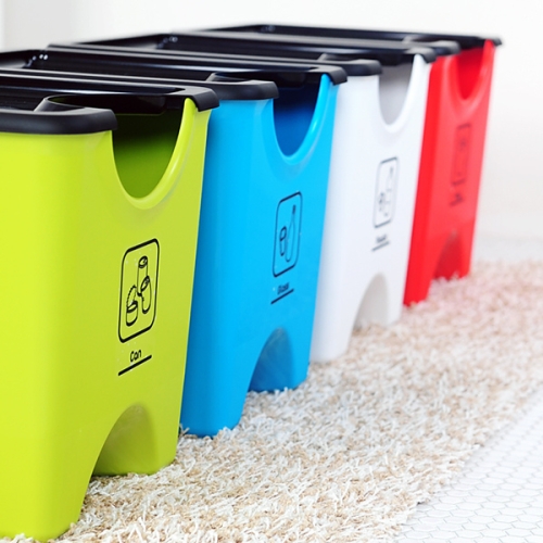 전원테크 플라팜 에코홀릭 분리수거함 30L 리터 4단 / 플라스틱 분리수거함이미지입니다. 누르면 해당 게시물로 새창이동합니다.