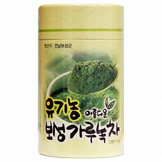 보성제다 유기농 아름다운 보성가루녹차 50g (원통형) (4개)_이미지