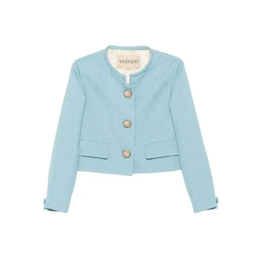 발렌티노 쇼트 Collarless 자켓 BCE4K098TBWD T