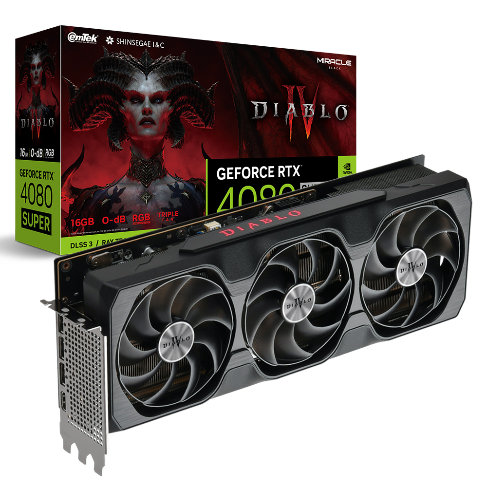 이엠텍 지포스 RTX 4080 SUPER MIRACLE 디아블로4 D6X 16GB