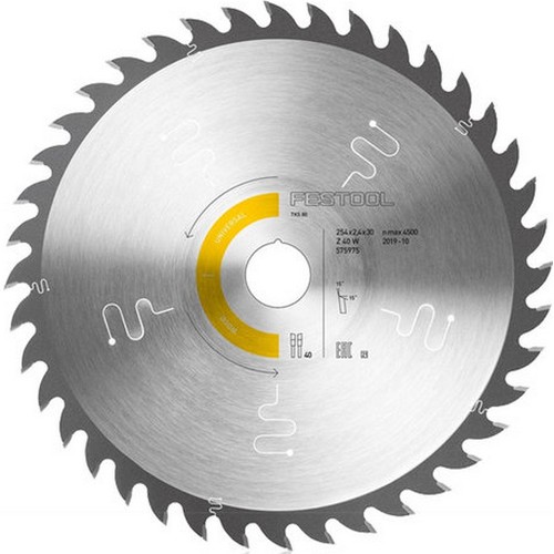 페스툴 목재용 원형톱날 HW 254x2.4x30 W40 575975_이미지