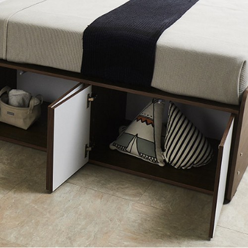 히트가구 논헤드 올도어 수납침대 Q (고급본넬)_이미지