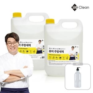 1+1 퓨어 주방세제 1종 친환경 대용량4L+공병
