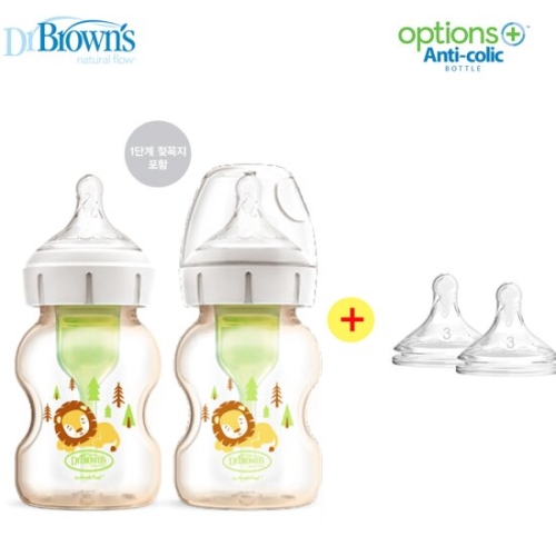 닥터브라운 와이드넥 옵션스 플러스 PPSU 젖병 150ml (2개)_이미지