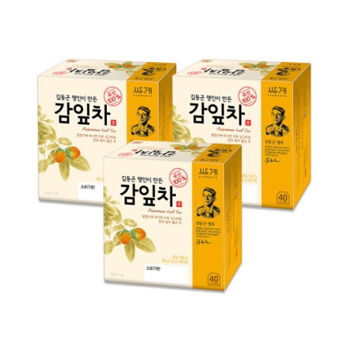 쌍계명차 김동곤 명인이 만든 감잎차 40티백 (3개)