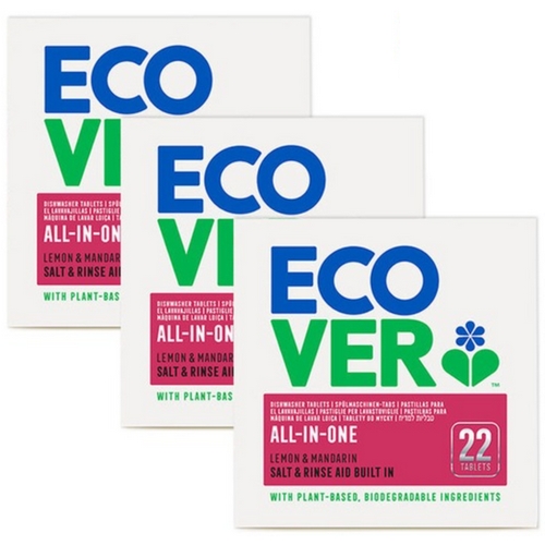 에코버 올인원 식기세척기세제 타블렛 22개 440g 해외구매 (3개)_이미지