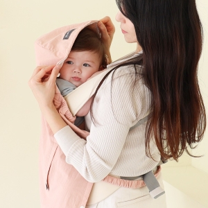 구스켓 아기띠 바람막이 워머 핑크 단일 사이즈_이미지