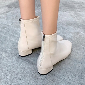 바닐라슈 나엔스 각코 베이직 백ZIP 스판 앵클부츠 3cm,5cm_이미지