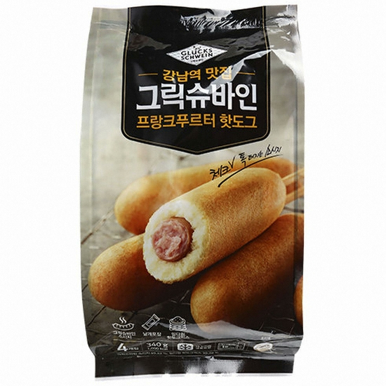 SPC삼립 그릭슈바인 프랑크푸르터 핫도그 4개입 340g