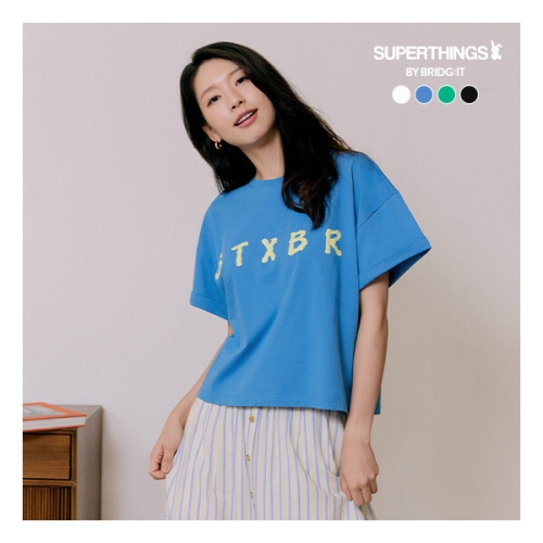 바이브리짓 X슈퍼띵스 25NEW 세미크롭 아트웍 티셔츠 4종1005264_이미지